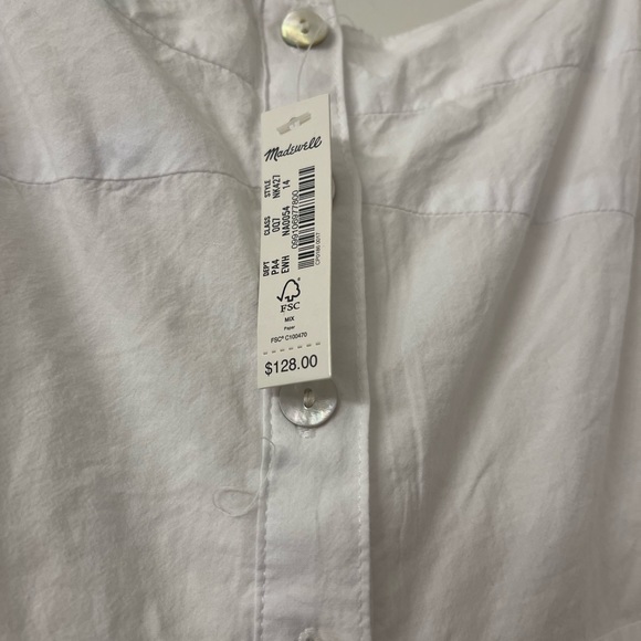 NWT Madewell Button-Front Tiered Midi Dress Size 14 - Picture 6 of 6